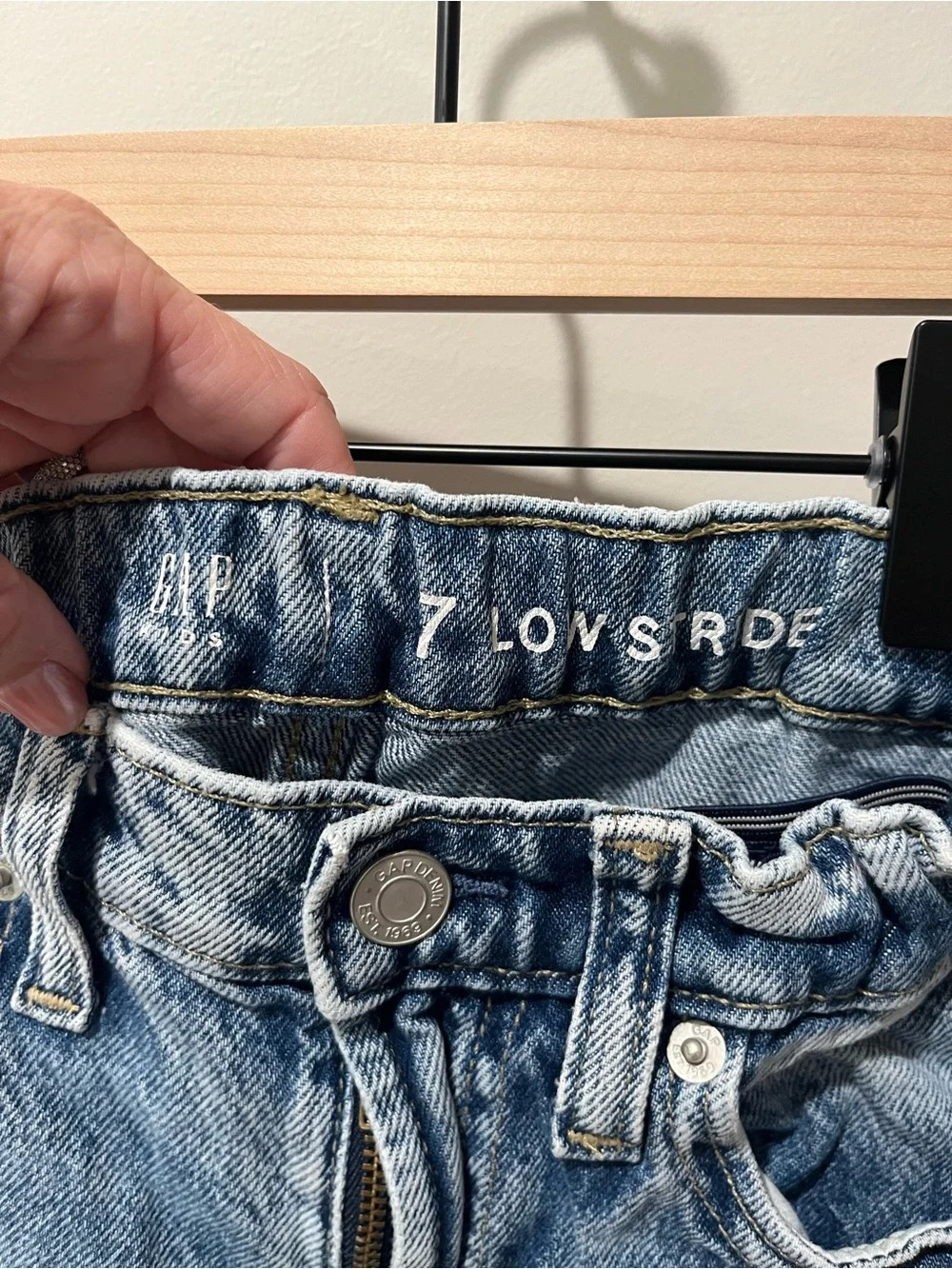 GAP Light Blue Distressed Kids Wide-Leg Jeans